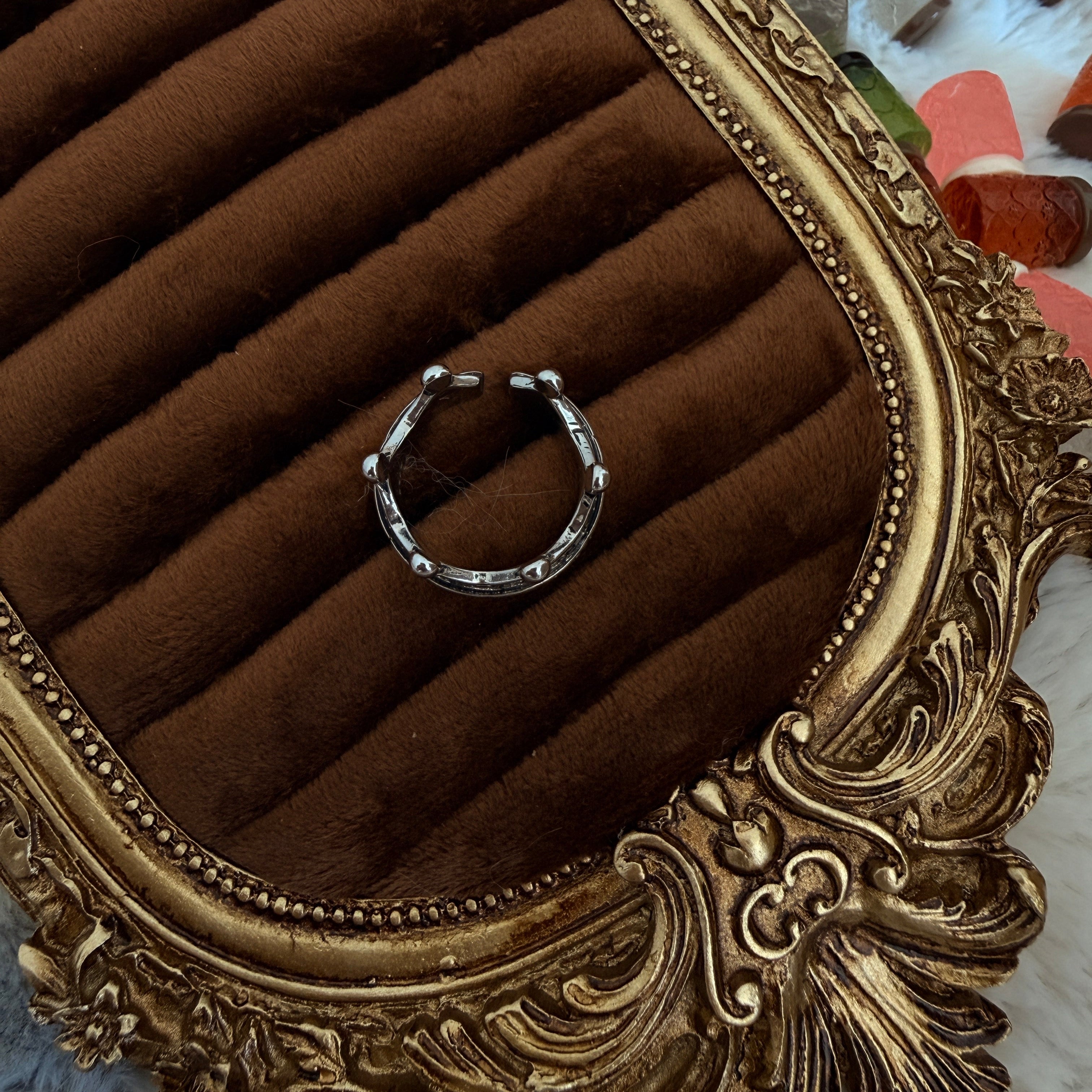 Queen Crown Ring Set | Engraved Stacking Ring Duo