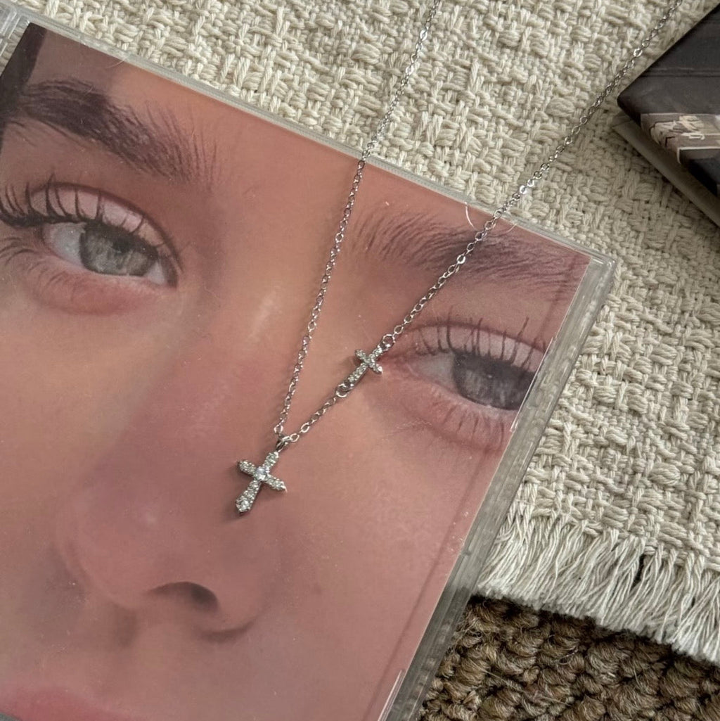 Crystal Cross Pendant Necklace
