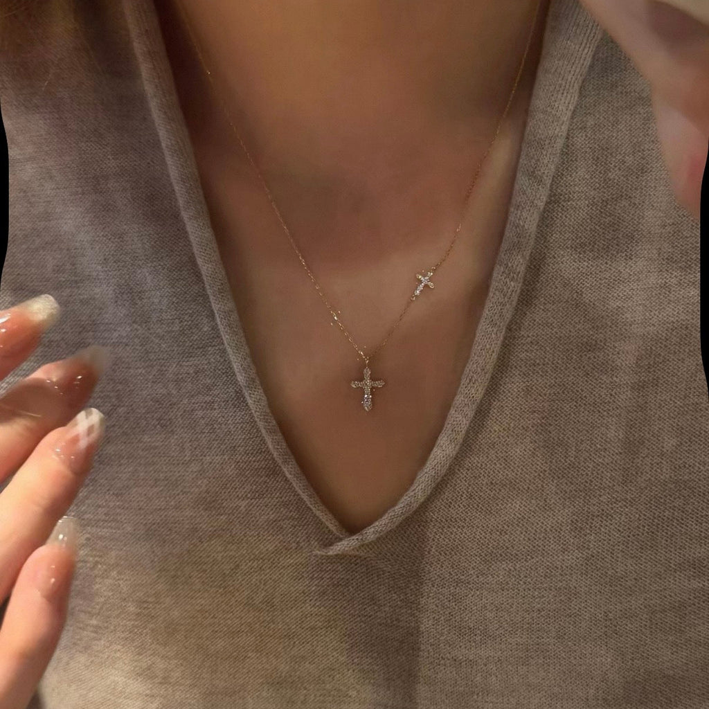 Crystal Cross Pendant Necklace